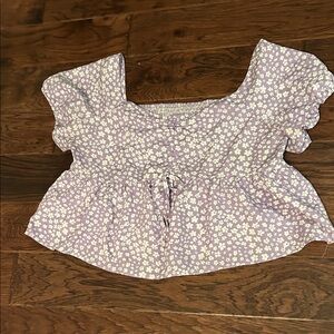 Shein Purple Floral Top